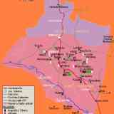 Click para ampliar. Fig. 2. Vasconia. Calzadas romanas y miliarios por sus fechas.